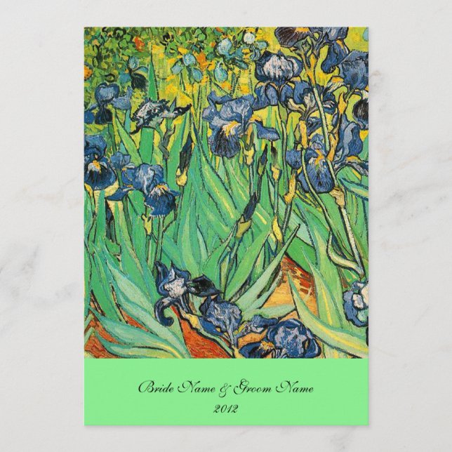 Vincent van Gogh,Irises Menu (Front)
