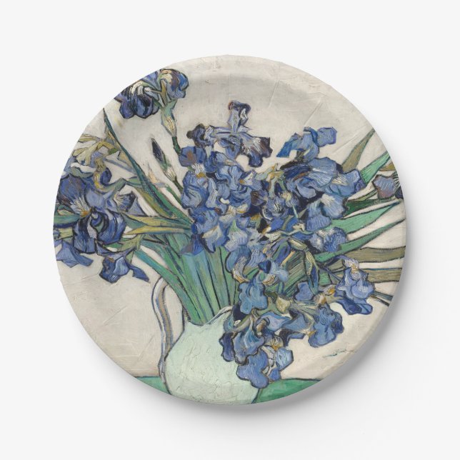 Vincent Van Gogh - Irises Paper Plate (Front)
