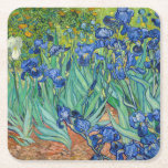 Vincent Van Gogh - Irises Square Paper Coaster<br><div class="desc">Irises / Iris - Vincent Van Gogh, 1889</div>