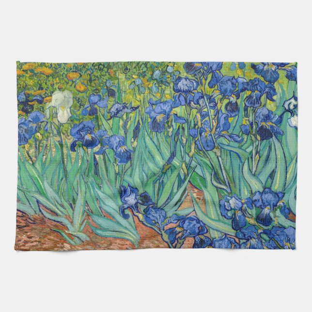 Vincent Van Gogh - Irises Tea Towel (Horizontal)