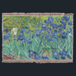 Vincent Van Gogh - Irises Throw Blanket<br><div class="desc">Irises / Iris - Vincent Van Gogh, 1889</div>