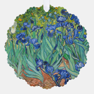 Vincent Van Gogh - Irises Tree Decoration Card
