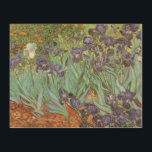 Vincent van Gogh - Irises Wood Wall Art<br><div class="desc">Irises (1889) by Van Gogh is a vintage post impressionism fine art floral nature painting. A group of purple bearded irises and a single white iris flower growing in a garden. It was one of his first paintings while he was at the asylum in Saint-Remy-de-Provence. In 1987 it became the...</div>