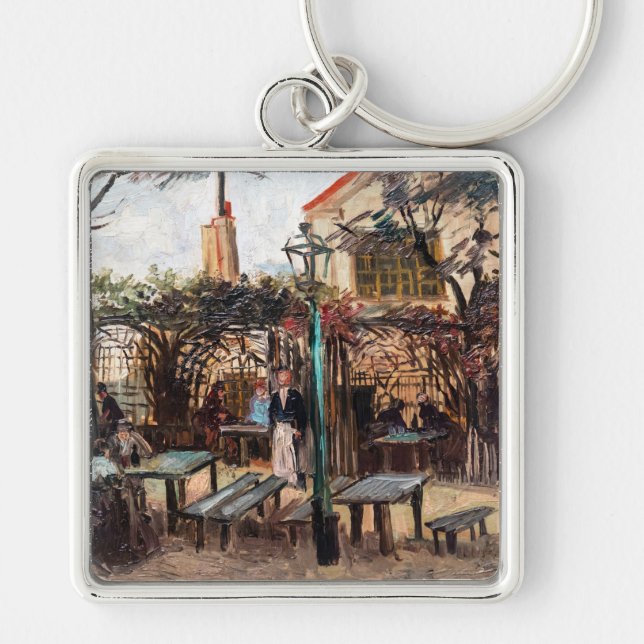 Vincent Van Gogh - La Guinguette on Montmartre Key Ring (Front)
