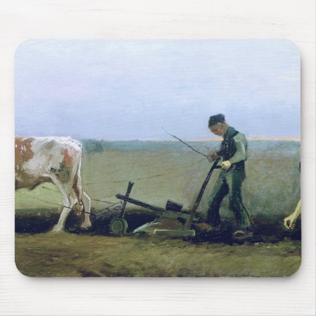 Vincent van Gogh | Labourer and Peasant Planting  Mouse Pad (Front)
