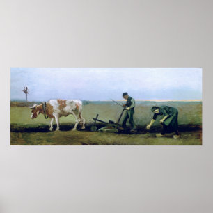 Vincent van Gogh   Labourer and Peasant Planting Poster