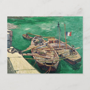 Vincent van Gogh Landing Stage with Boats, 1888 Postcard