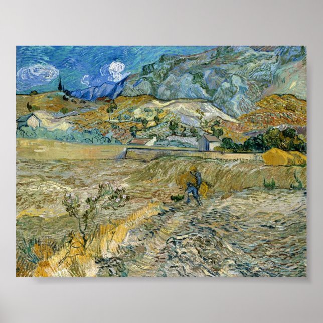 Vincent van Gogh Landscape at Saint-Rémy Poster (Front)