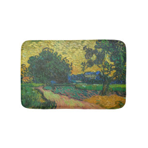 Vincent van Gogh - Landscape at Twilight Bath Mat