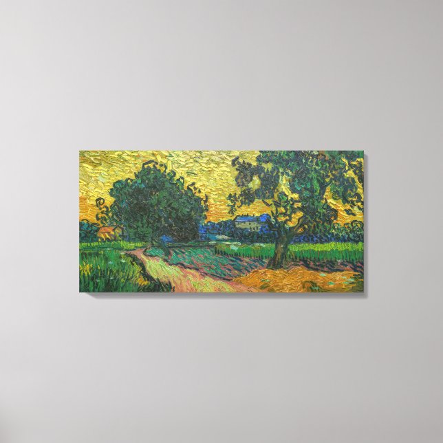 Vincent van Gogh - Landscape at Twilight Canvas Print (Front)