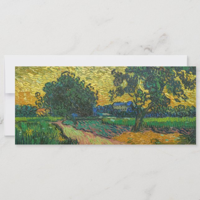 Vincent van Gogh - Landscape at Twilight Invitation (Front)