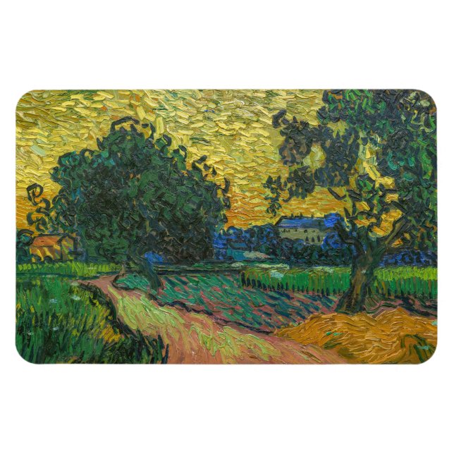 Vincent van Gogh - Landscape at Twilight Magnet (Horizontal)