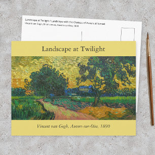 Vincent van Gogh - Landscape at Twilight Postcard