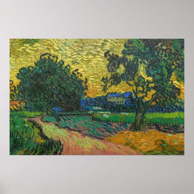 Vincent van Gogh - Landscape at Twilight Poster (Front)