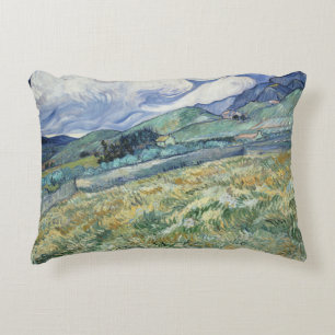 Vincent van Gogh - Landscape from Saint-Remy Decorative Cushion