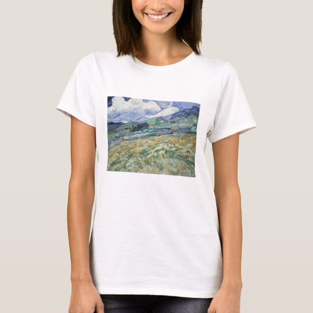 Vincent Van Gogh, Landscape from Saint-Remy T-Shirt (Front)