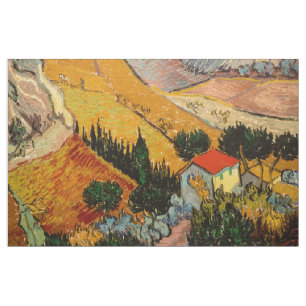 Vincent van Gogh - Landscape, House and Ploughman Fabric