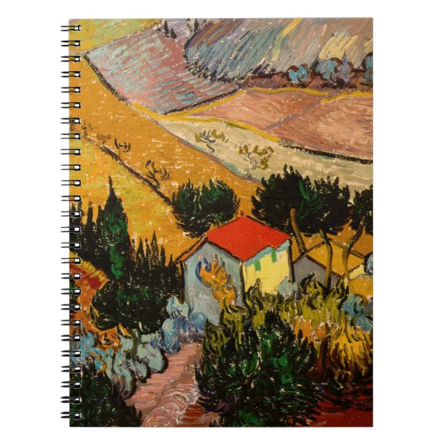 Vincent van Gogh - Landscape, House and Ploughman Notebook (Front)