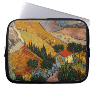 Vincent van Gogh Landscape w/ House & Ploughman Laptop Sleeve