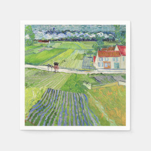 Vincent van Gogh - Landscape with Carriage & Train Napkin