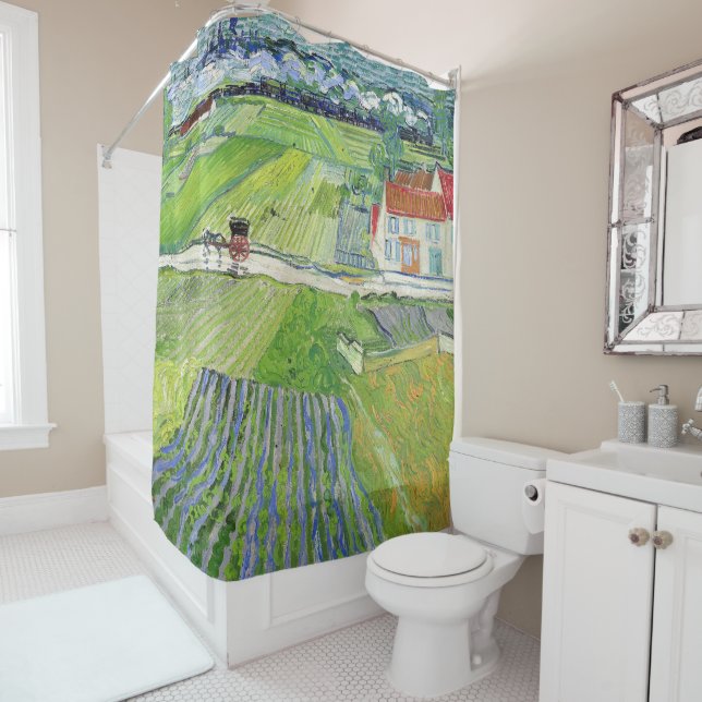 Vincent van Gogh - Landscape with Carriage & Train Shower Curtain (In Situ)