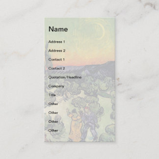Vincent Van Gogh - Landscape With Couple Fine Art Business Card