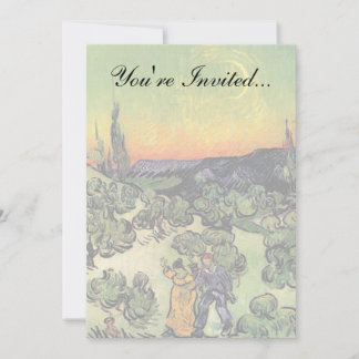 Vincent Van Gogh - Landscape With Couple Fine Art Invitation