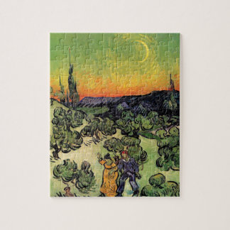 Vincent Van Gogh - Landscape With Couple Fine Art Jigsaw Puzzle