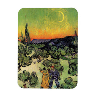 Vincent Van Gogh - Landscape With Couple Fine Art Magnet