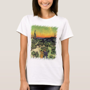 Vincent Van Gogh - Landscape With Couple Fine Art T-Shirt
