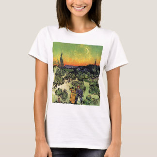 Vincent Van Gogh - Landscape With Couple Fine Art T-Shirt