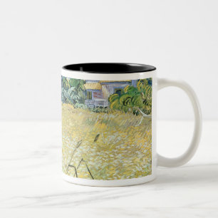 Vincent van Gogh Landscape with Green Corn, 1889 Two-Tone Coffee Mug
