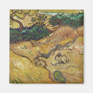 Vincent van Gogh - Landscape with Rabbits Magnet