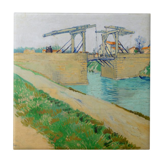 Vincent van Gogh - Langlois Bridge at Arles #2 Tile (Front)
