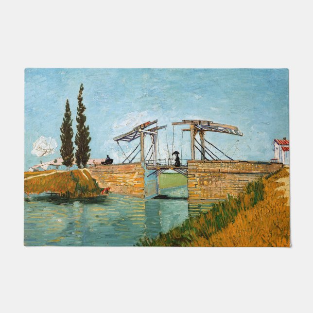 Vincent van Gogh - Langlois Bridge at Arles #3 Doormat (Front)