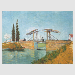 Vincent van Gogh - Langlois Bridge at Arles #3 Tissue Paper