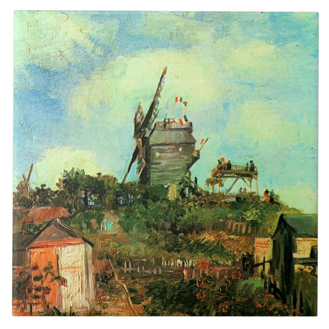 Vincent van Gogh, Le Moulin de la Galette 3, Tile (Front)