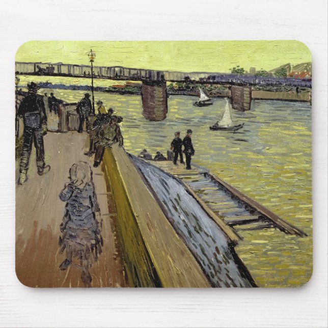 Vincent van Gogh | Le Pont de Trinquetaille Arles Mouse Pad (Front)