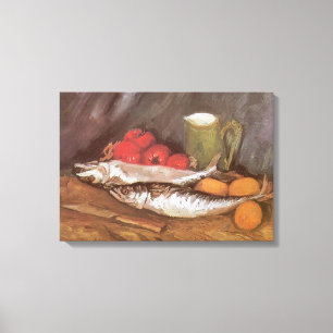 Vincent van Gogh - Mackerels, Lemons and Tomatoes Canvas Print