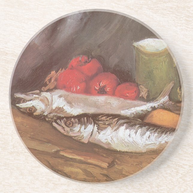 Vincent van Gogh - Mackerels, Lemons and Tomatoes Coaster (Front)