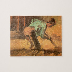 Vincent van Gogh - Man Stooping w Stick or Spade Jigsaw Puzzle