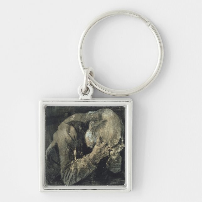 Vincent van Gogh | Man with his head in his hands Key Ring (Front)