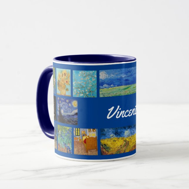Vincent Van Gogh - Masterpieces Grid Mug (Front Left)