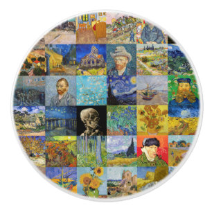 Vincent van Gogh - Masterpieces Mosaic Patchwork Ceramic Knob
