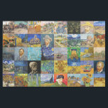 Vincent van Gogh - Masterpieces Mosaic Patchwork Fabric<br><div class="desc">Vincent van Gogh - Masterpieces Patchwork,  5x8 Grid</div>