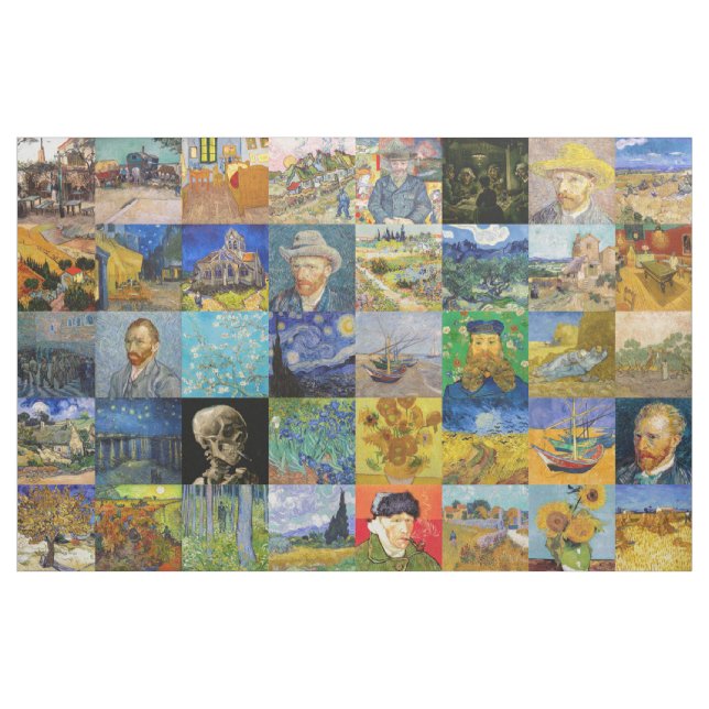 Vincent van Gogh - Masterpieces Mosaic Patchwork Fabric (Yard)