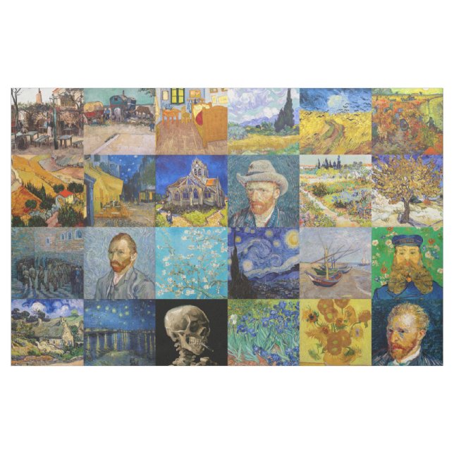 Vincent van Gogh - Masterpieces Mosaic Patchwork Fabric (Yard)