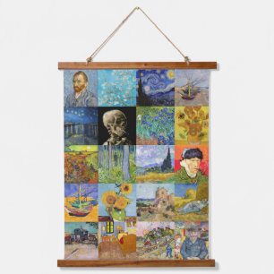 Vincent van Gogh - Masterpieces Mosaic Patchwork Hanging Tapestry