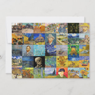 Vincent van Gogh - Masterpieces Mosaic Patchwork Invitation