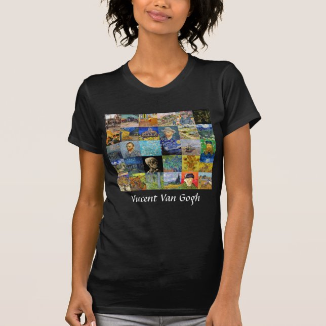 Vincent van Gogh - Masterpieces Mosaic Patchwork T-Shirt (Front)